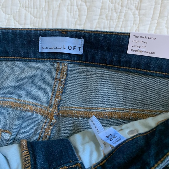 Loft The Kick Crop high rise curvy jeans - Picture 4 of 5
